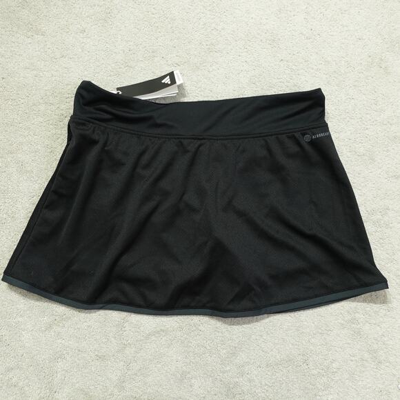 NWT Adidas Womens Club Tennis Skirt Mid-Rise Elastic Waist Stretch Black Size XL - Picture 7 of 9